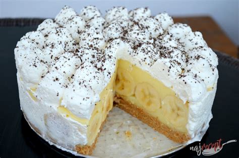 Banánová nepečená torta