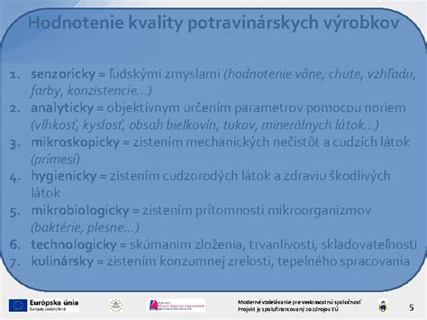 Schema klasifikácie potravinárskych výrobkov