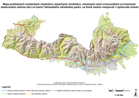 Mapa Tatranského národného parku