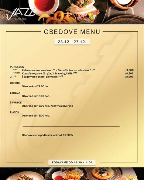 Ukážka hlavných jedál z ponuky reštaurácie