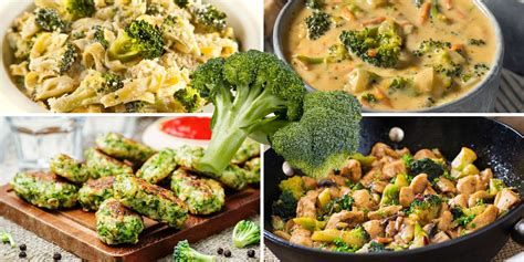 Ilustrácia rôznych druhov brokolice