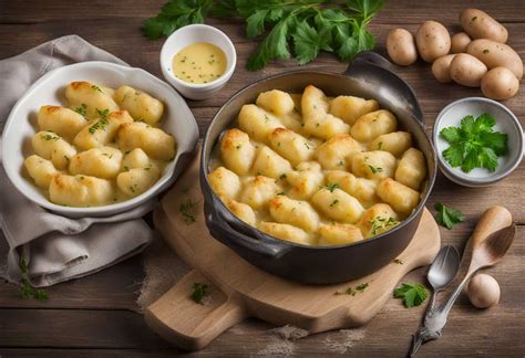 zemiakové halušky s kuracím mäsom