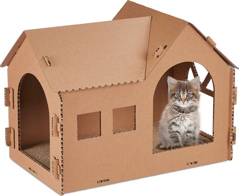 kartónový domček pre mačku