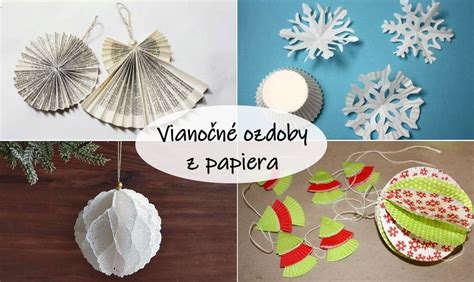 vianočné ozdoby z papiera