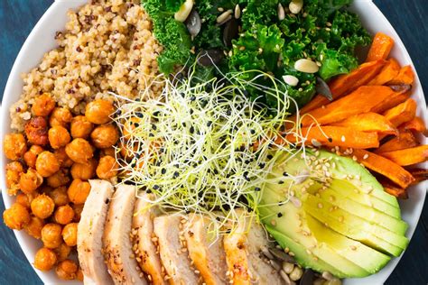 tanier s farebným vegánskym Buddha bowl