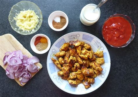 Ingrediencie na prípravu Kuracej Tikka Masaly