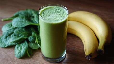 Suroviny na smoothie z banánu a špenátu