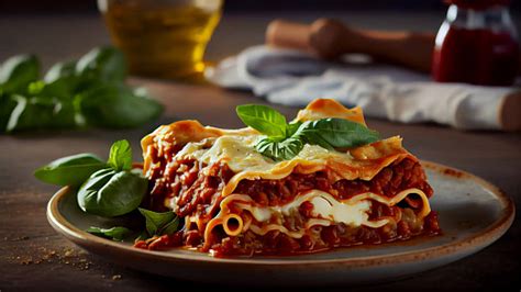 Hotové lasagne pripravené na servírovanie