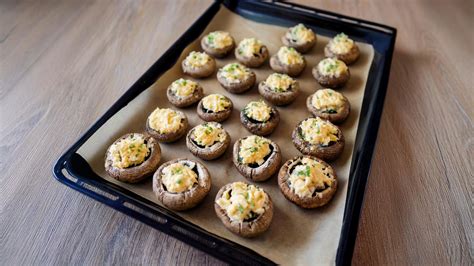 šampiňóny pripravené na plnenie