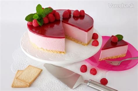 tvarohová torta s malinami