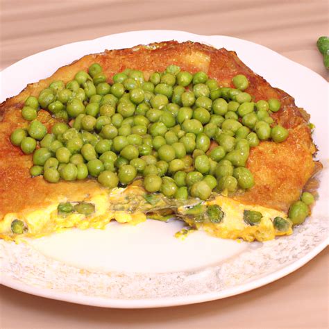 Čerstvá omeleta s hráškom a bylinkami