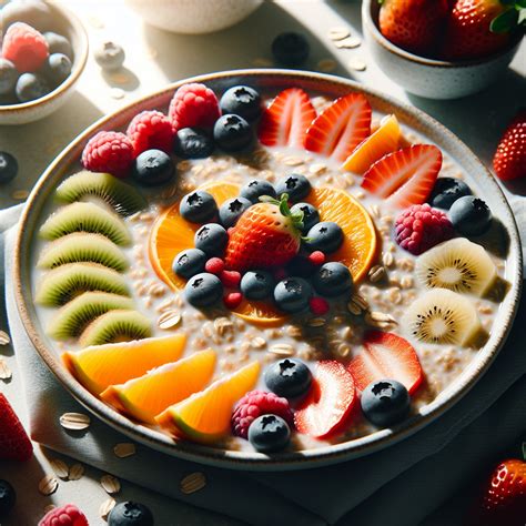 Ovsený puding s opečeným banánom a ovocím