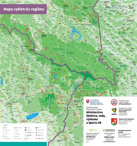 Mapa cyklotrás v regióne Tokaj