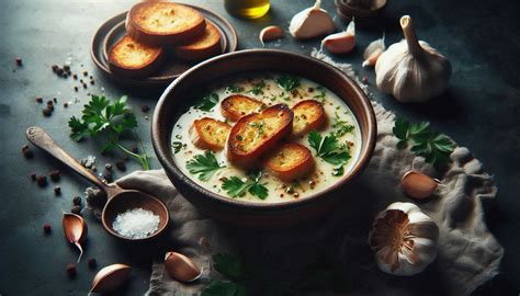 miska s vývarom a chlebom