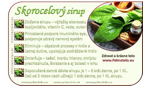 Ilustrácia ingrediencií na skorocelový sirup