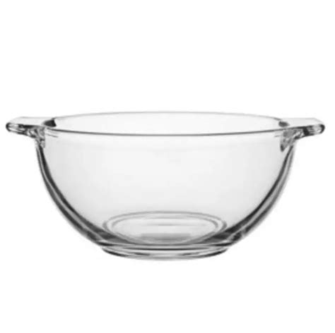 Nákres sklenenej misky na polievku s uvedenými rozmermi