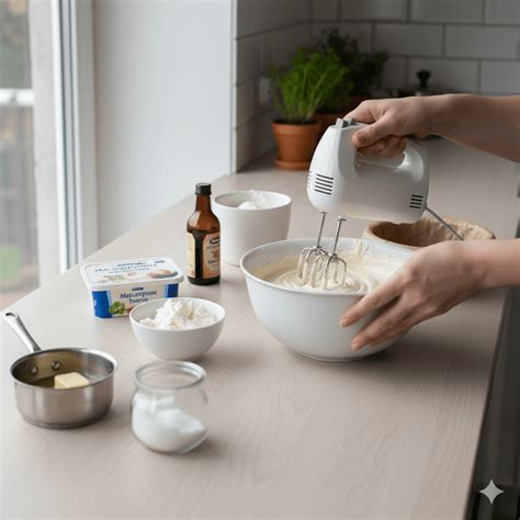 Šľahanie parížskeho krému do nadýchanej konzistencie