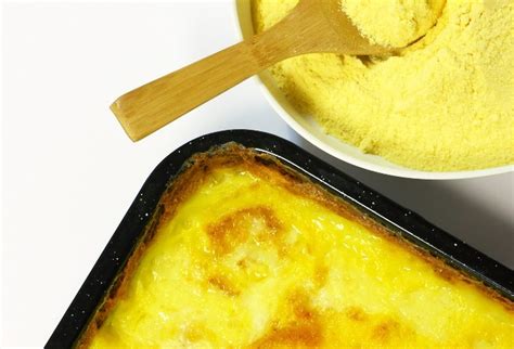 Zapečená polenta so syrom a smotanou