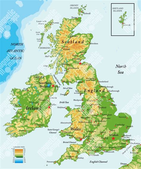Mapa Veľkej Británie